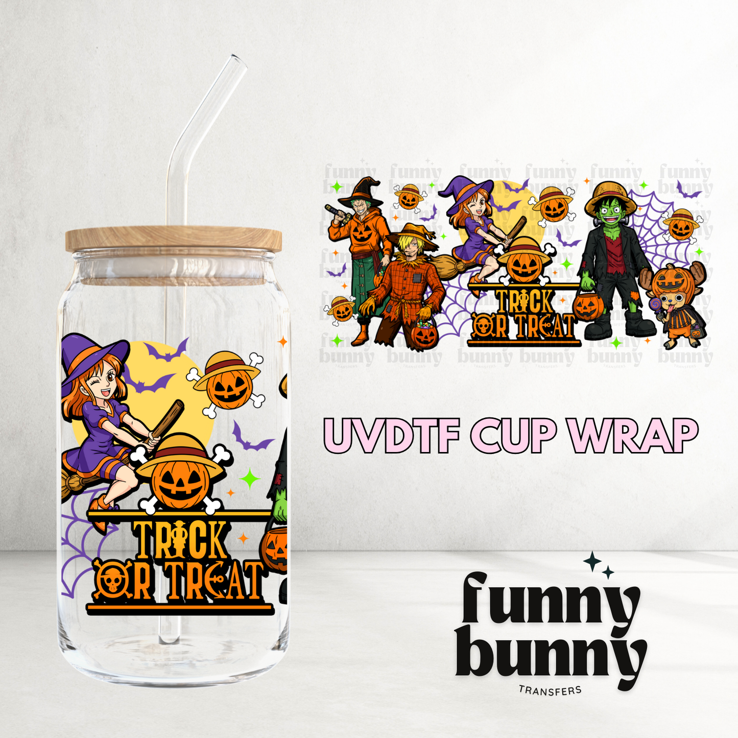 One Piece - 16oz UVDTF Cup Wrap