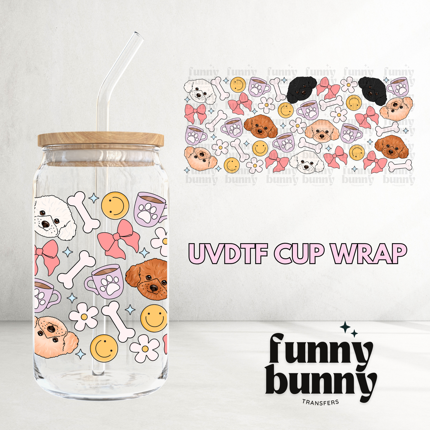 Oodle Dog - 16oz UVDTF Cup Wrap