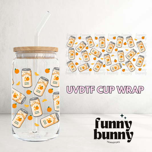 Orange Cans - 16oz UVDTF Cup Wrap