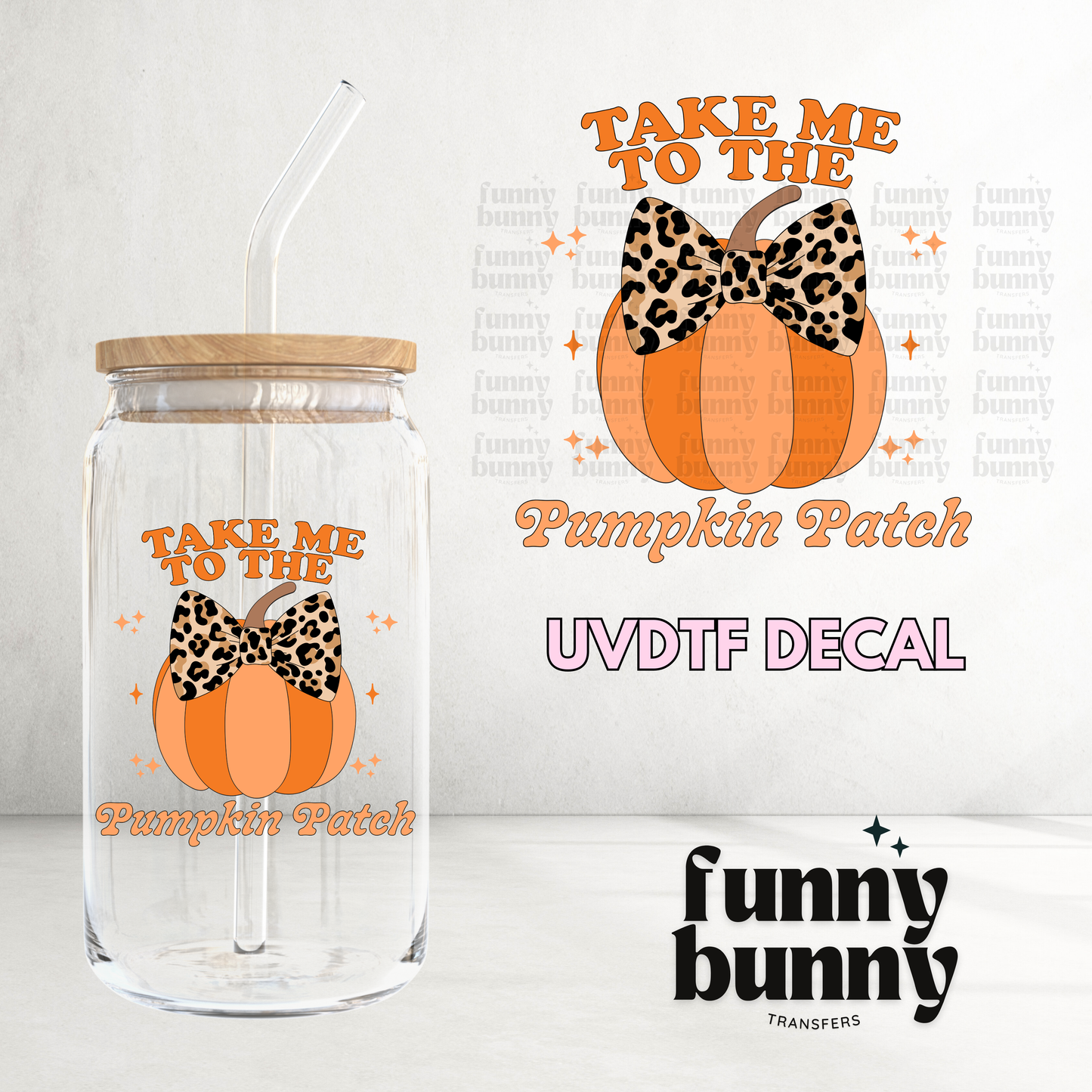 Orange Pumpkin Patch  - UVDTF Decal