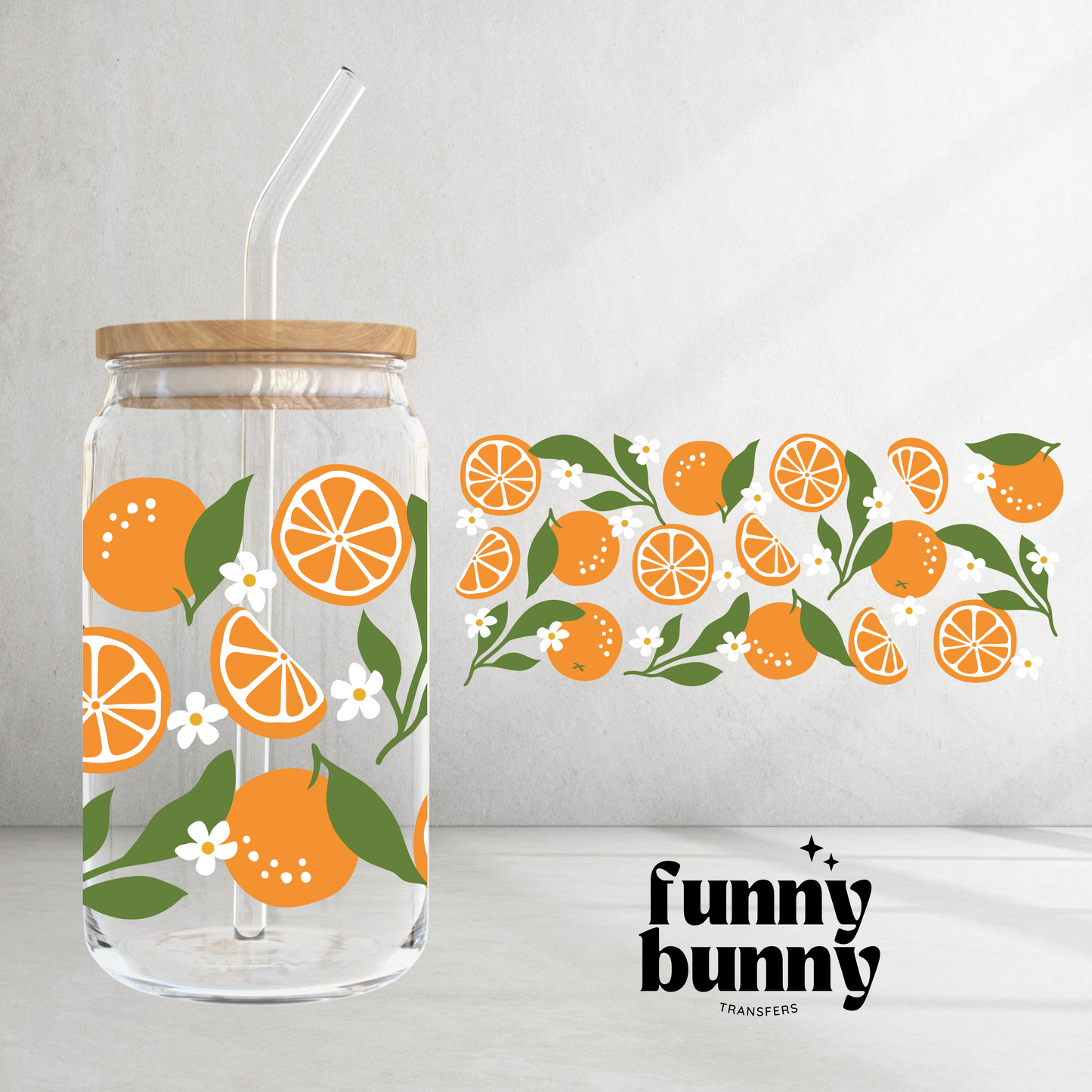 Oranges - 16oz UVDTF Cup Wrap