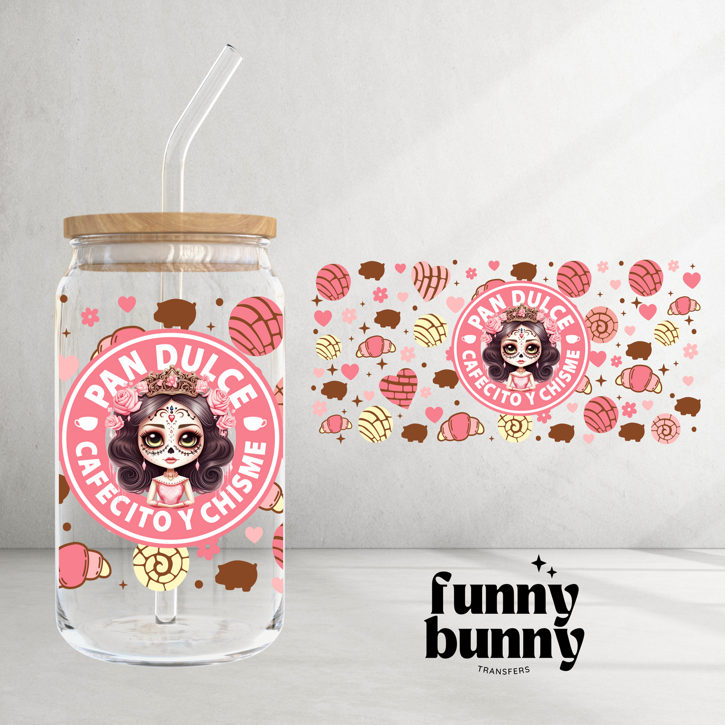 Pan Dulce Catrina - 16oz UVDTF Cup Wrap