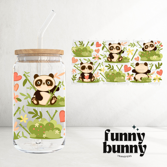 Pandas -  16oz UVDTF Cup Wrap