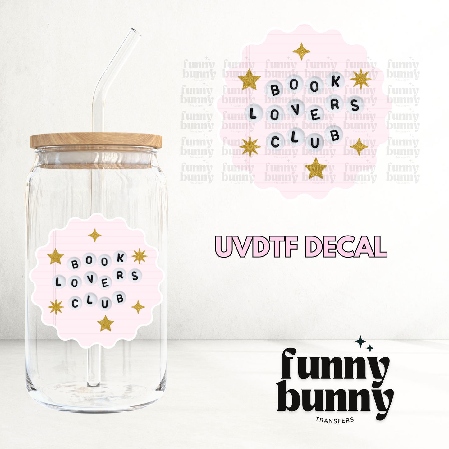 Pastel Book Love Club - UVDTF Decal
