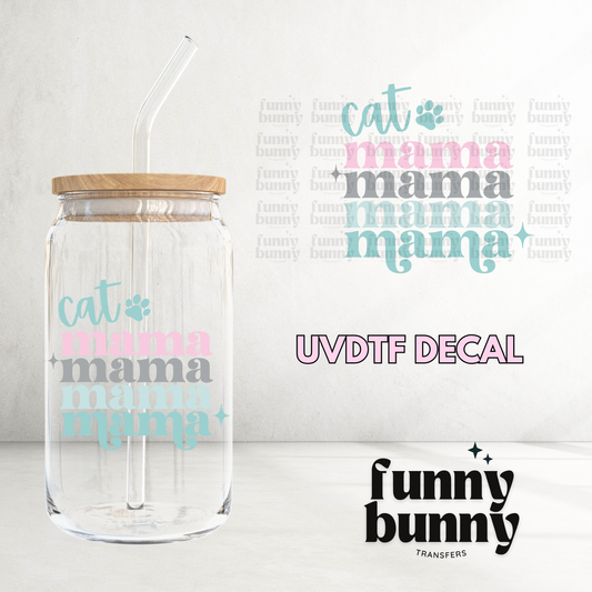 Pastel Cat Mama - UVDTF Decal