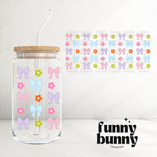 Pastel Colorful Bows - 16oz UVDTF Cup Wrap