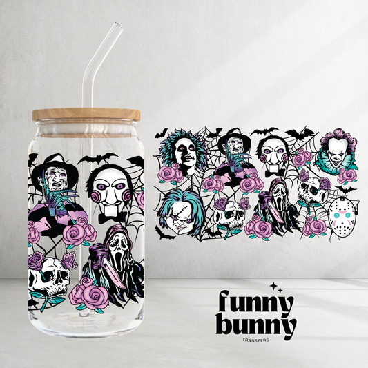 Pastel Horror Characters - 16oz UVDTF Cup Wrap