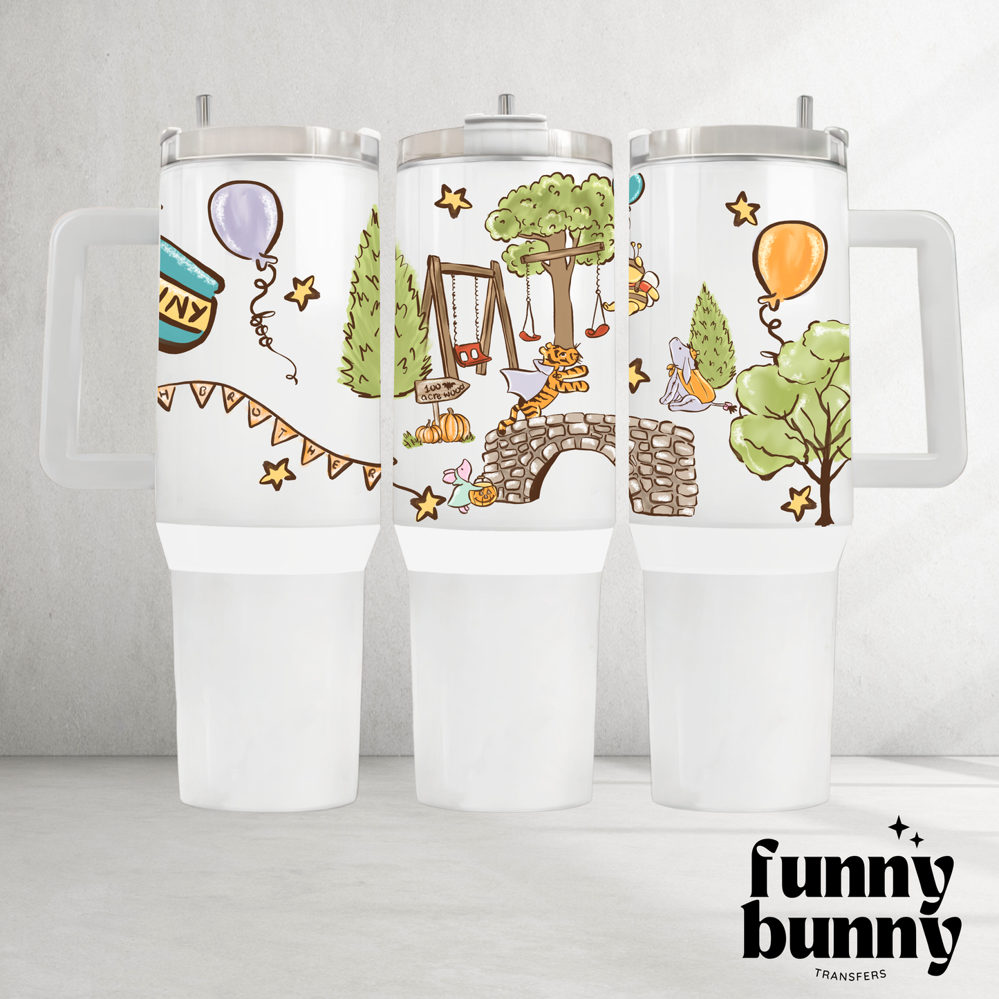 Pastel Hunny Bear - 40oz UVDTF Tumbler Wrap