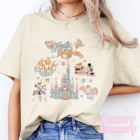 Pastel Magic Castle - DTF Transfer