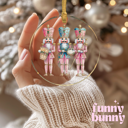 Pastel Nutcrackers - UVDTF Ornament Decal