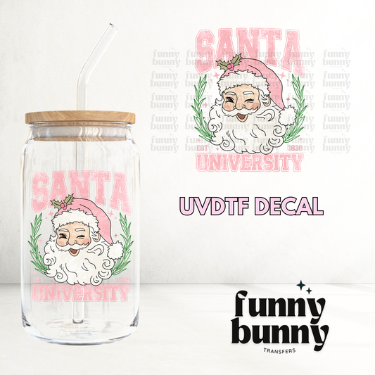 Pastel Santa University - UVDTF Decal