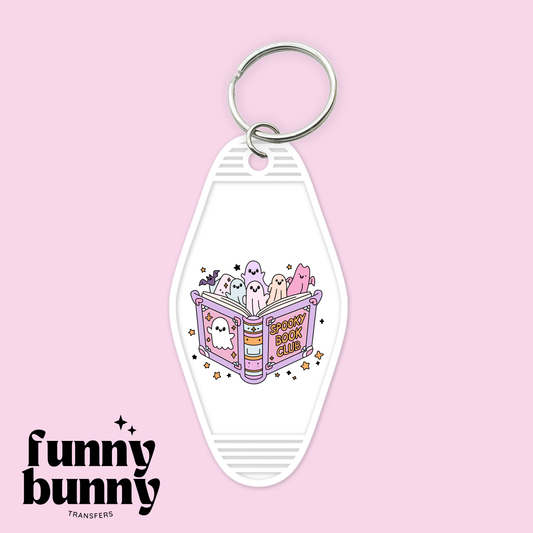 Pastel Spooky Book Club - Motel Keychain