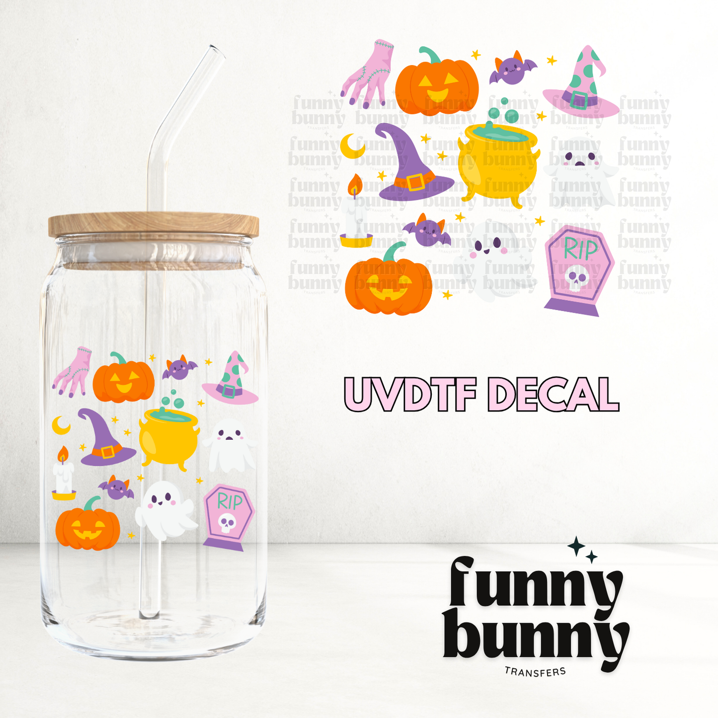 Pastel Spooky Things - UVDTF Decal