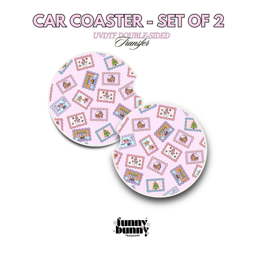 Pastel Stamps - UVDTF Coaster