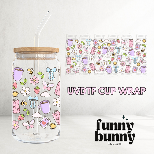 Pastel Summer Essentials 2.0 - 16oz UVDTF Cup Wrap