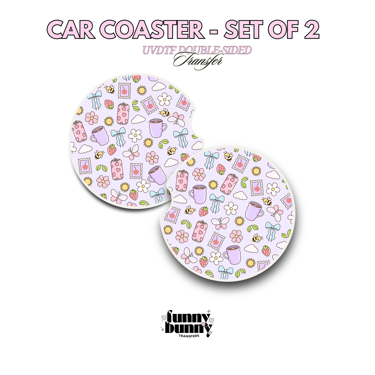 Colorful Pastel Summer - UVDTF Coaster