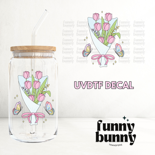 Pastel Tulip Bouquet  - UVDTF Decal