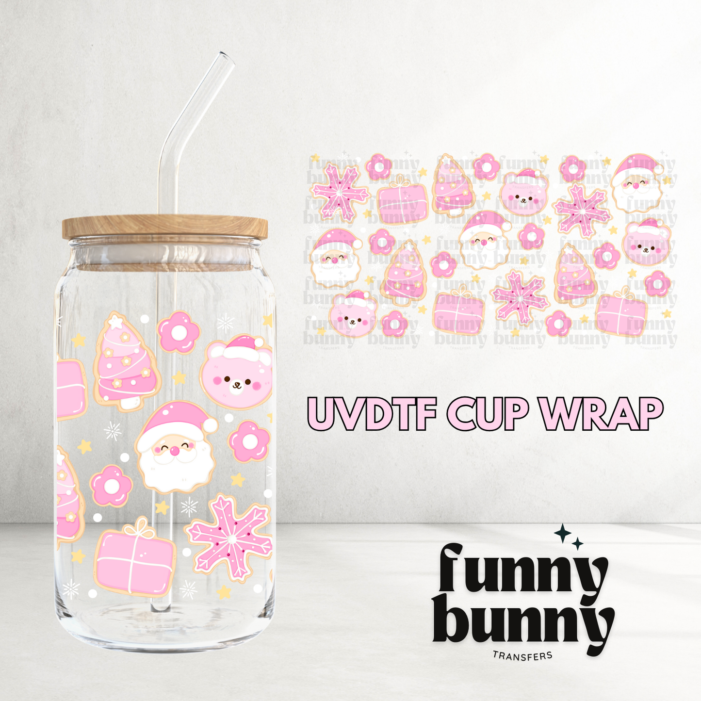 Patel Holiday Cookies - 16oz UVDTF Cup Wrap