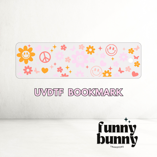 Peace Love Smiles - UVDTF Bookmark Decal