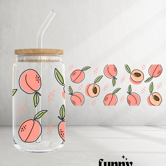Peaches With Seeds- 16oz UVDTF Cup Wrap