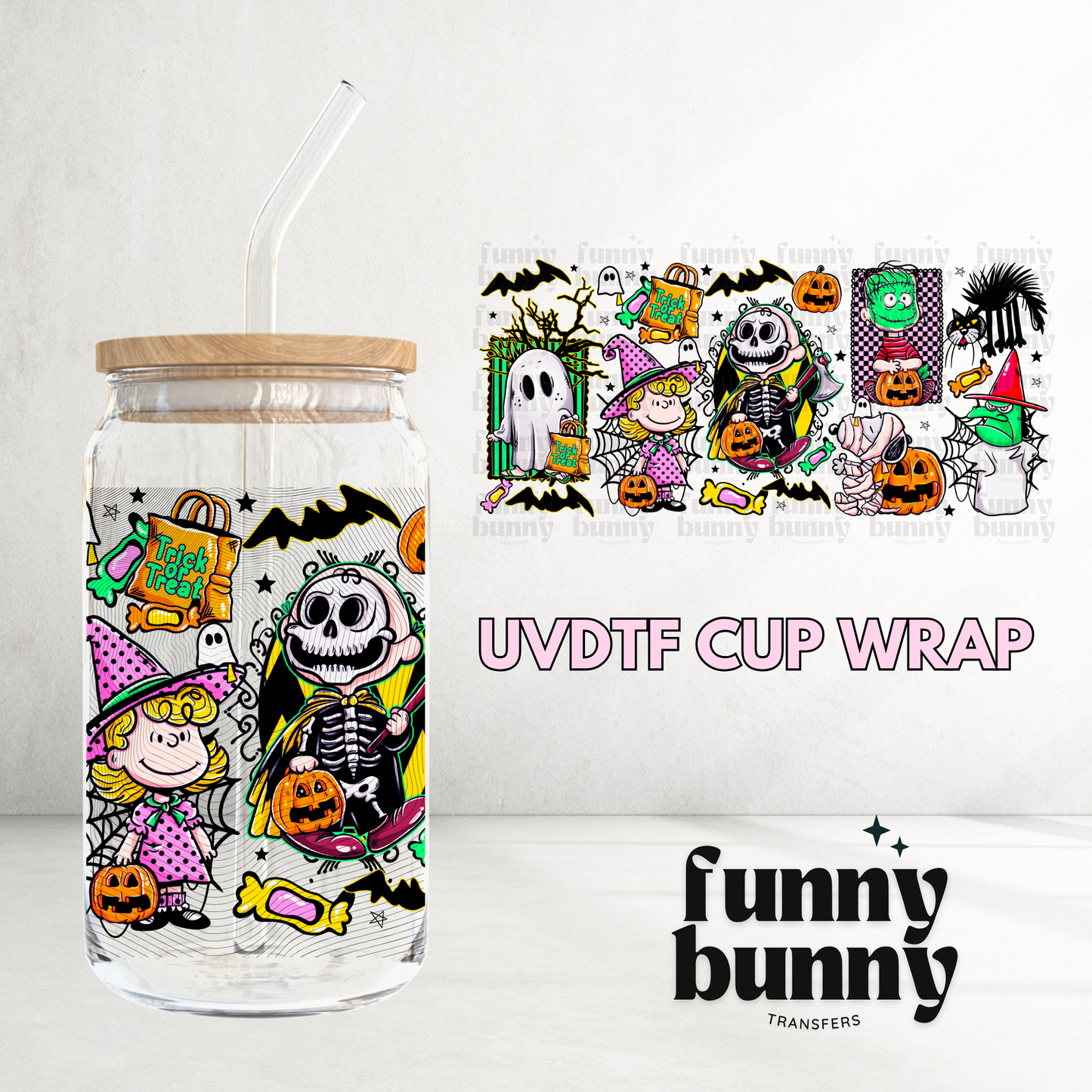 Peanut Spooky - 16oz UVDTF Cup Wrap