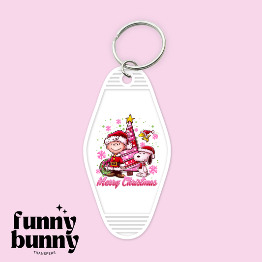 Peanut Xmas Pink - Motel Keychain