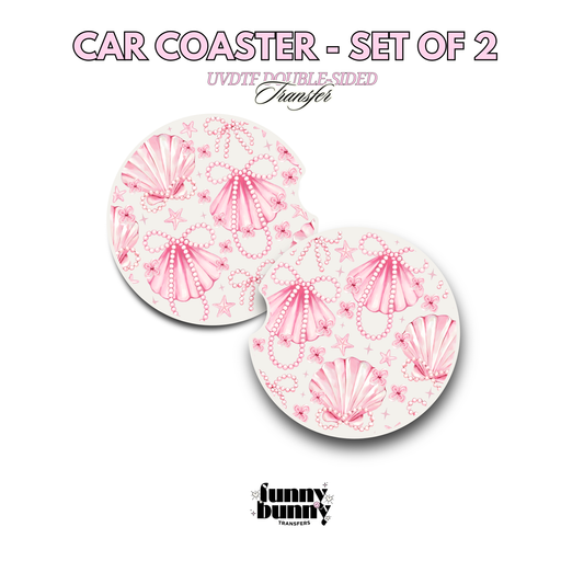 Pearly Coquette Seashells - UVDTF Coaster