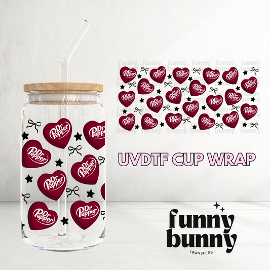 Pepper Star & Bows - 16oz UVDTF Cup Wrap