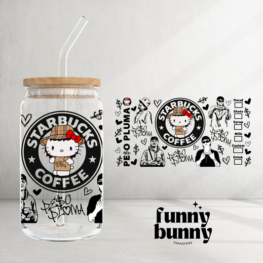 Peso Cat Coffee - 16oz UVDTF Cup Wrap