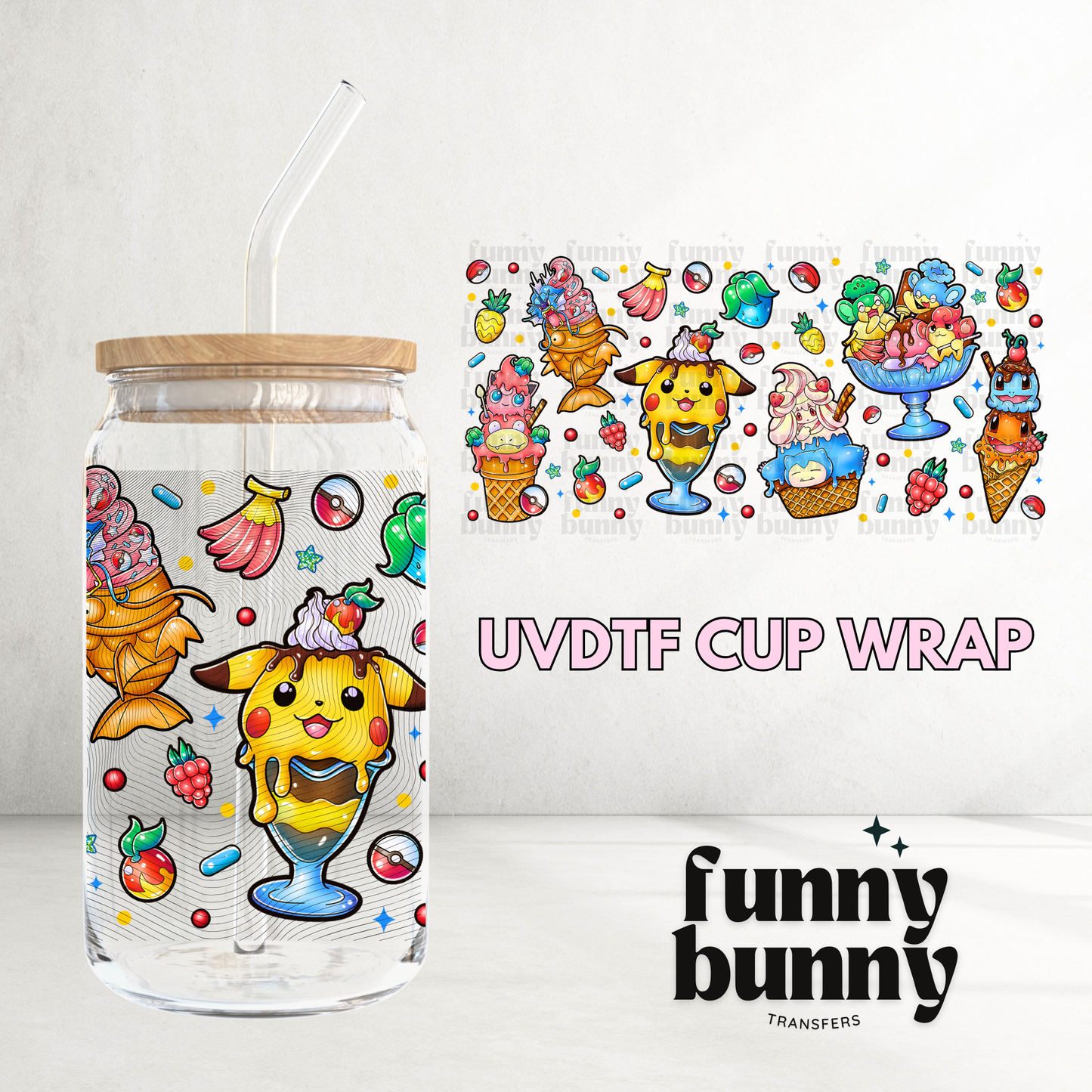 Poke Popsicles - 16oz UVDTF Cup Wrap