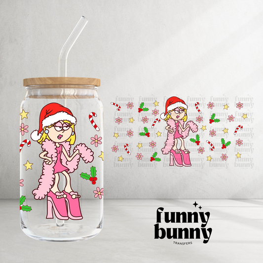 Pink Christmas Babe - 16oz UVDTF Cup Wrap