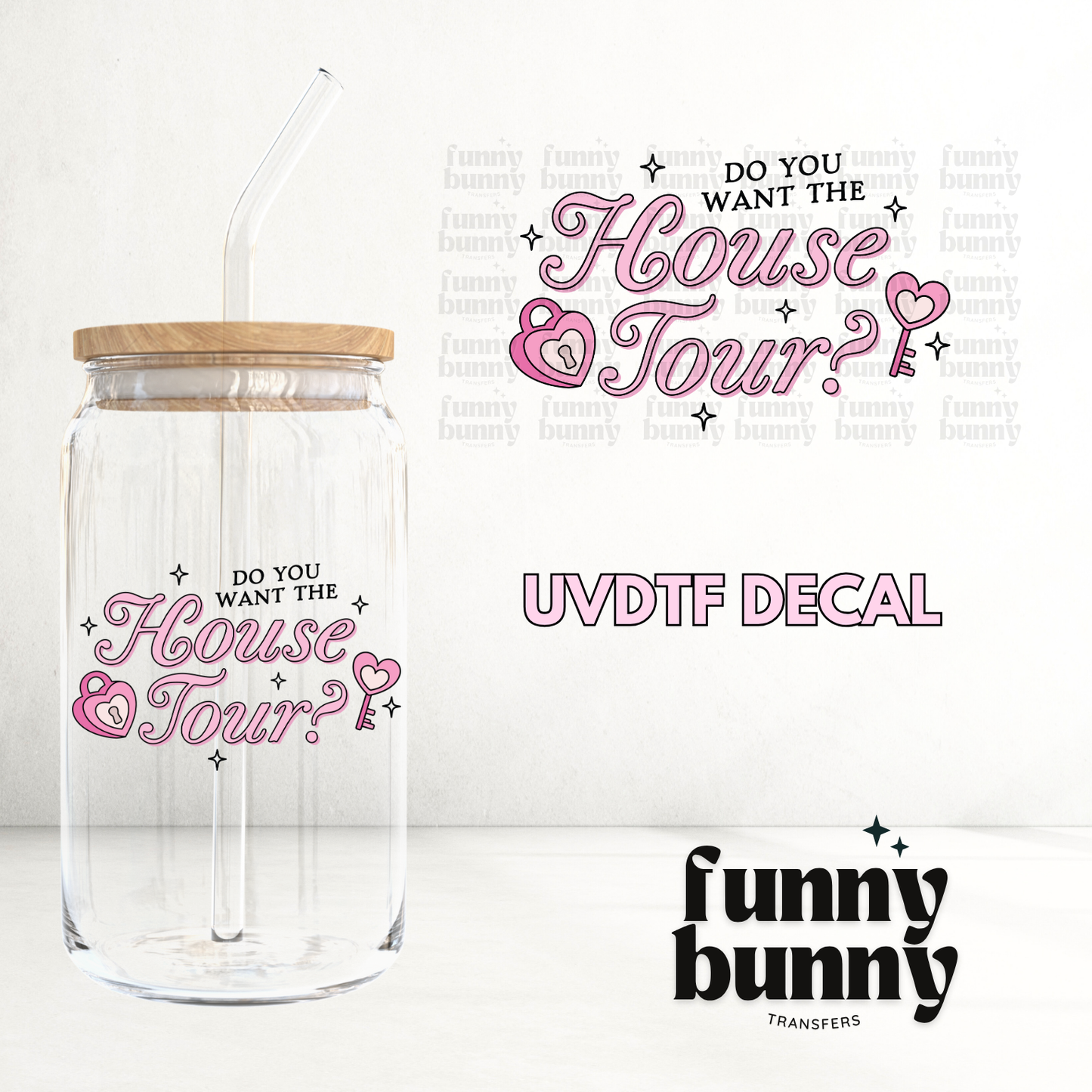 Pink House Tour - UVDTF Decal