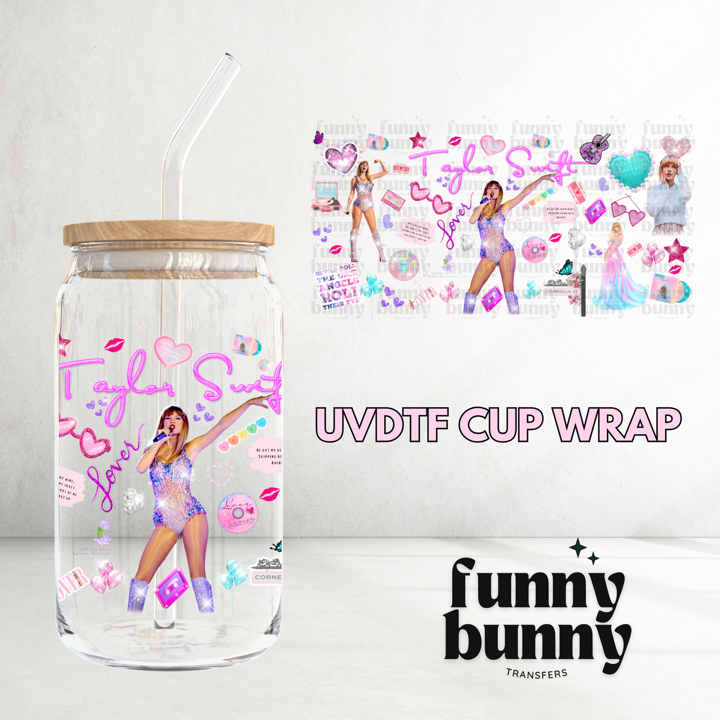 Pink Lover - 16oz UVDTF Cup Wrap