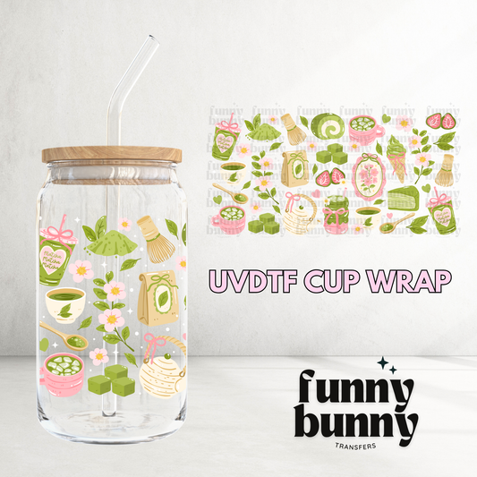 Pink Matcha - 16oz UVDTF Cup Wrap