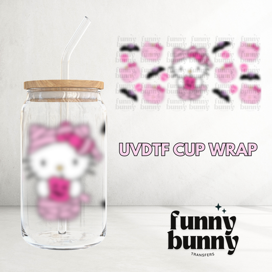 Spooky Mummy Kitten - 16oz UVDTF Cup Wrap