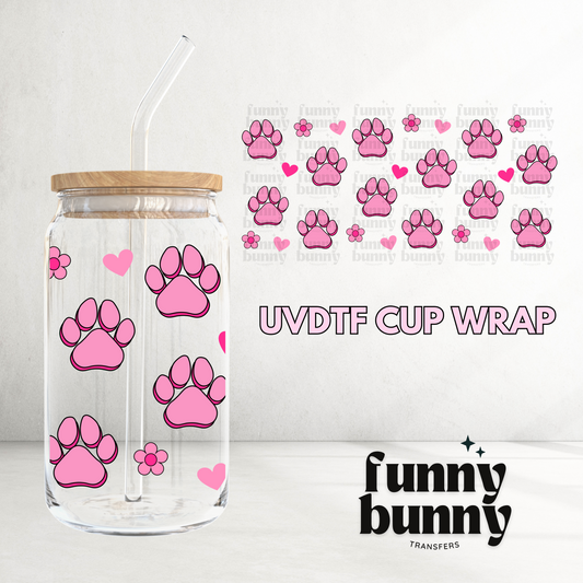 Pink Paw Mama -  16oz UVDTF Cup Wrap