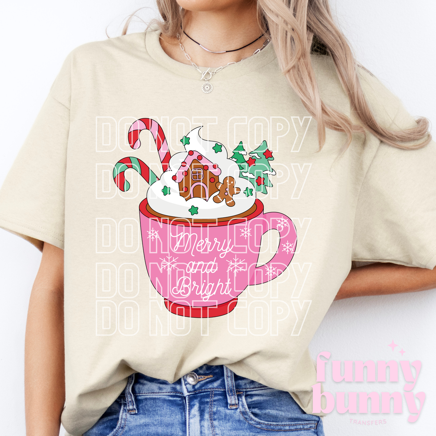 Pink Peppermint Hot Chocolate - DTF Transfer