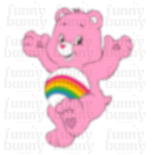 Pink Rainbow Bear - Sublimation Transfer