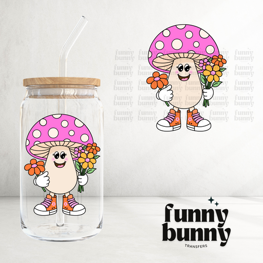 Pink Retro Mushie - UVDTF Decal