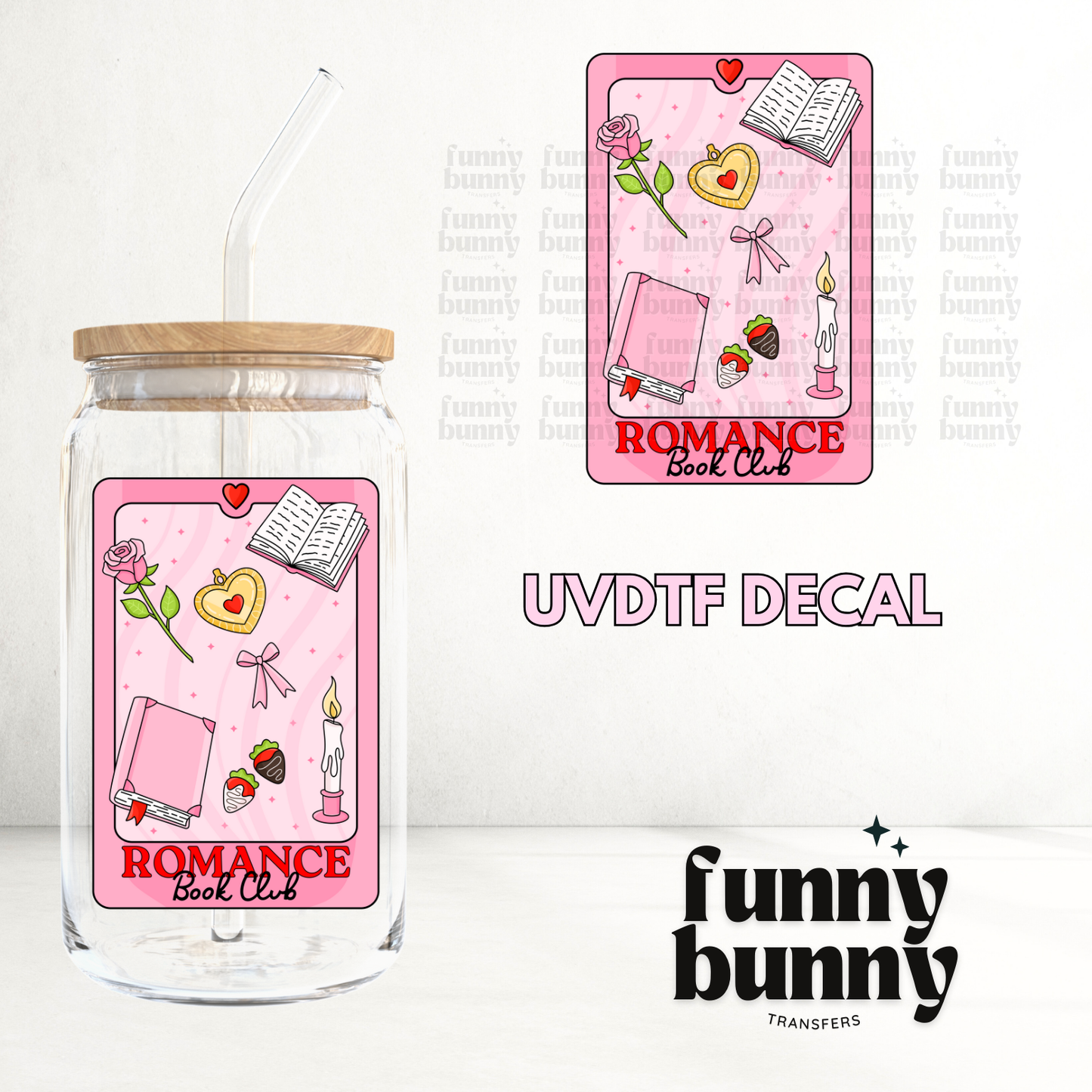 Pink Romance Book Club - UVDTF Decal