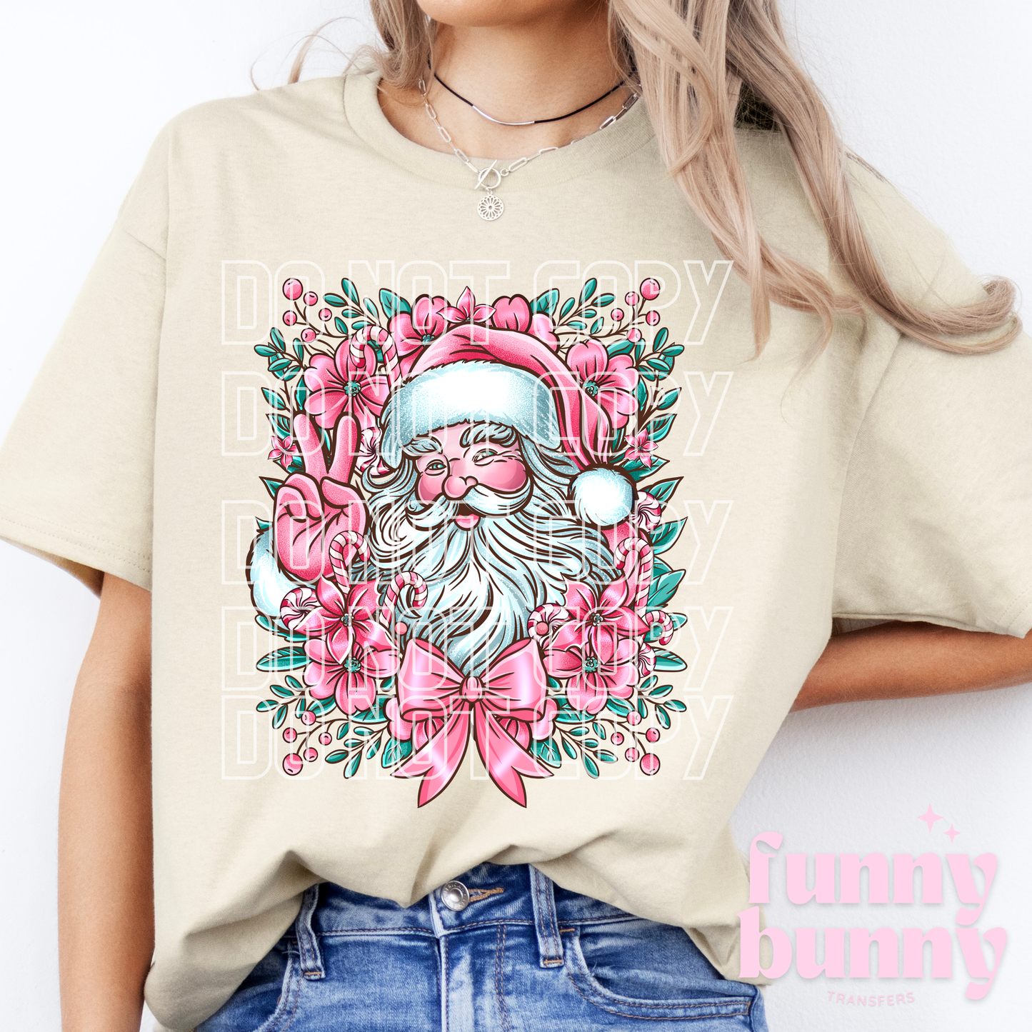 Pink Santa - DTF Transfer