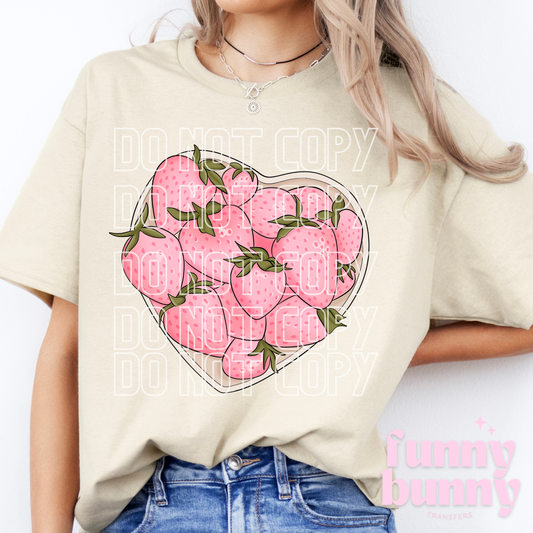 Pink Strawberries - DTF Transfer