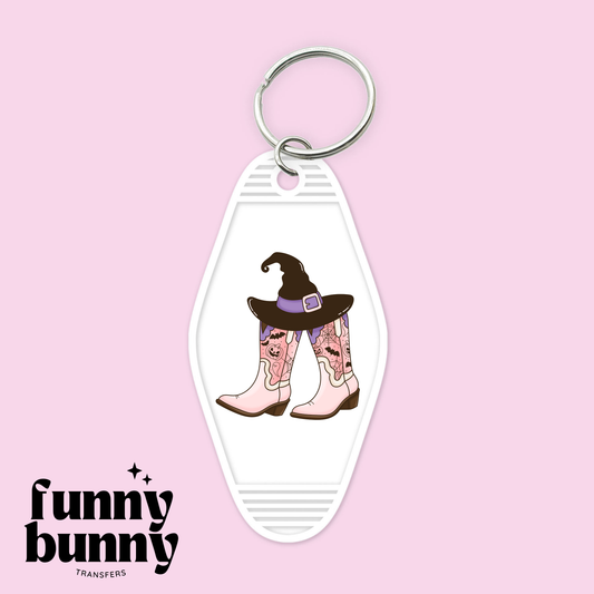 Pink Witchy Boots - Motel Keychain