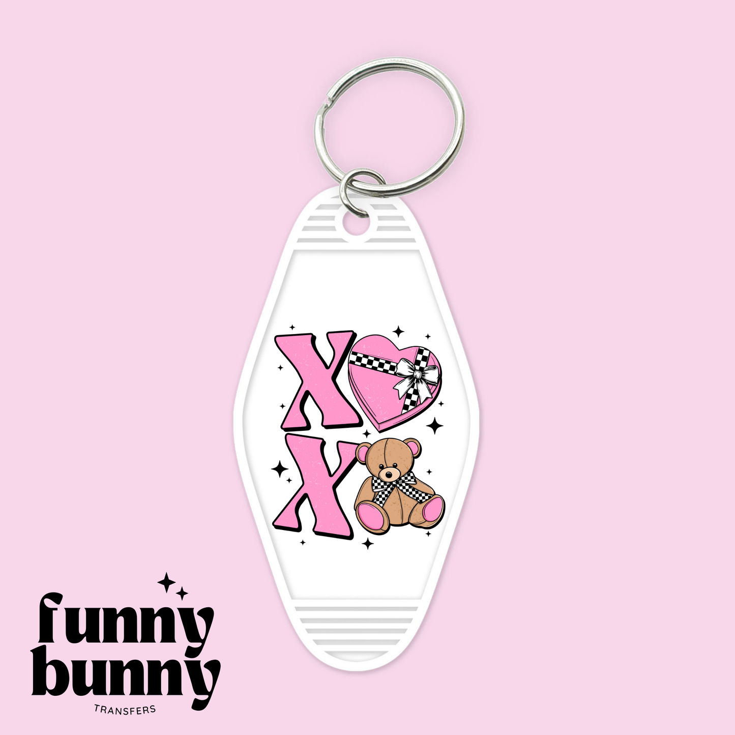 Pink XOXO Bear - Motel Keychain