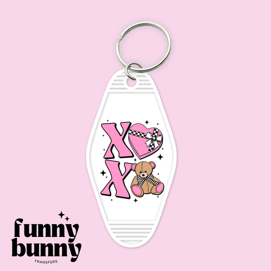 Pink XOXO Bear - Motel Keychain
