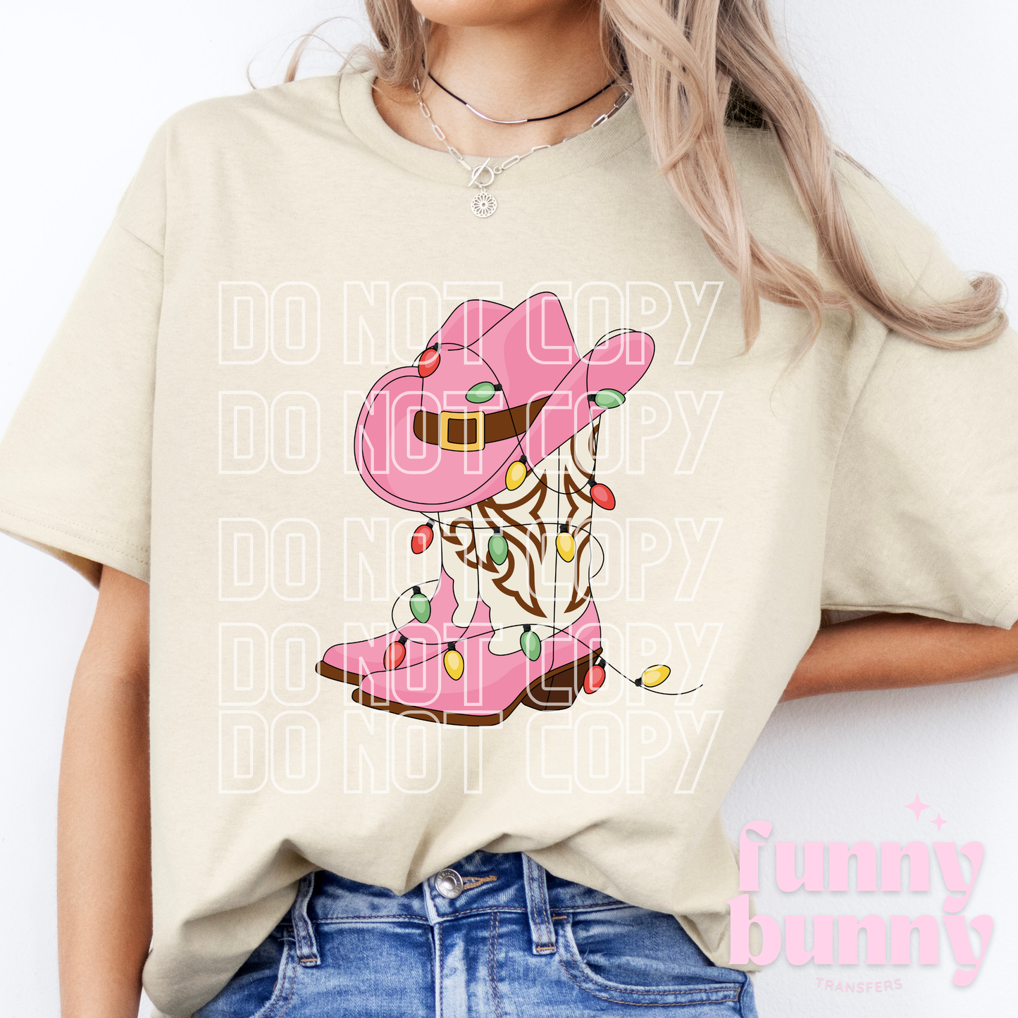 Pink Xmas Boots - DTF Transfer