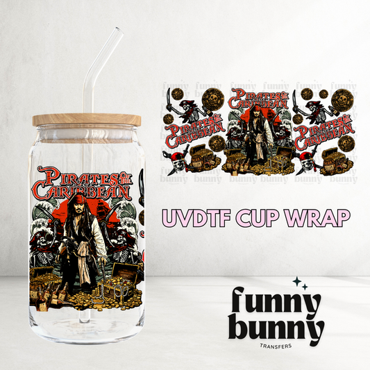 Pirate Gold - 16oz UVDTF Cup Wrap