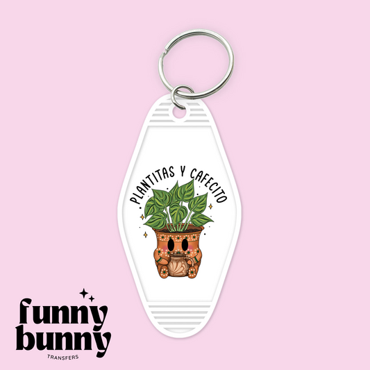 Plantitas Y Cafecito - Motel Keychain