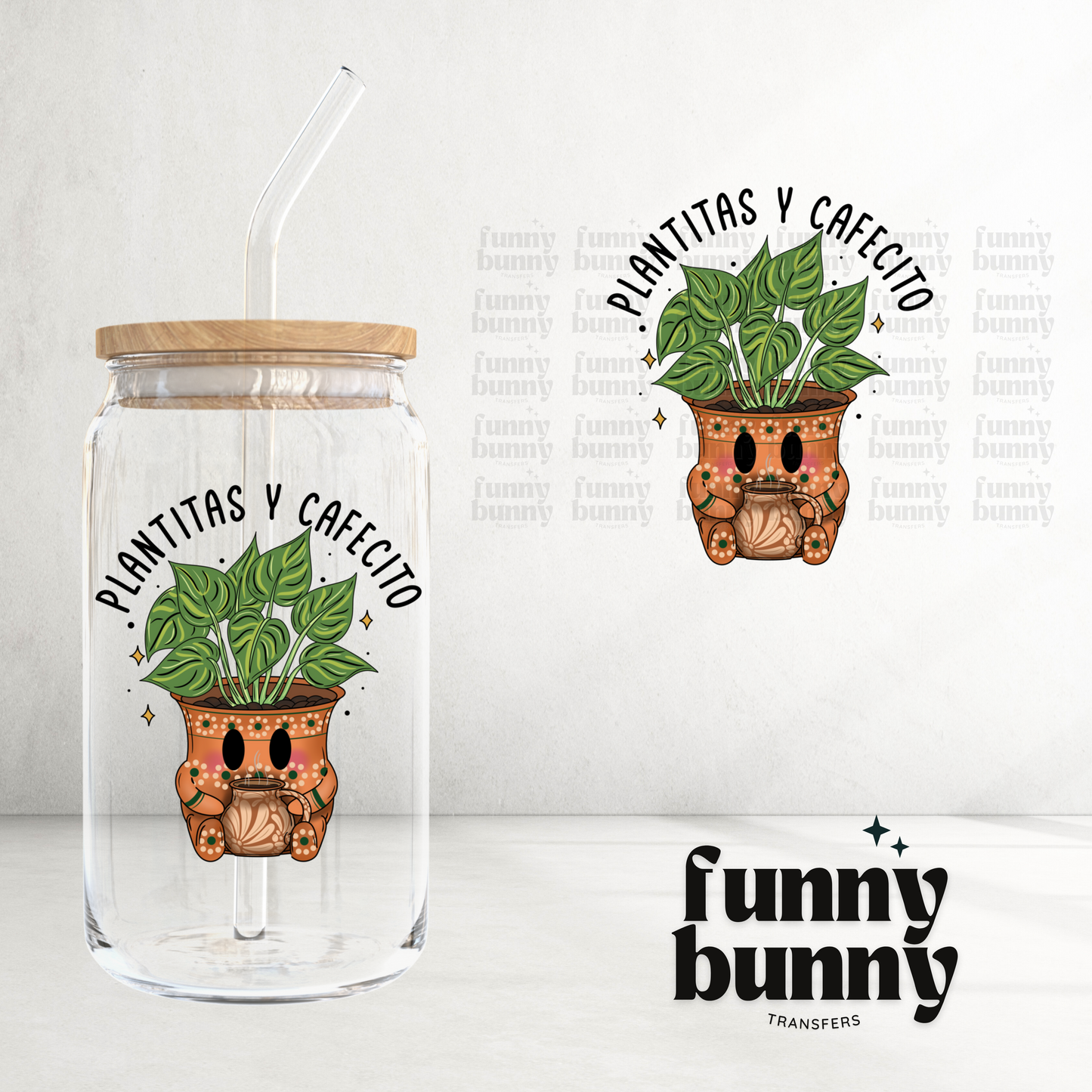 Plantitas Y Cafecito - UVDTF Decal