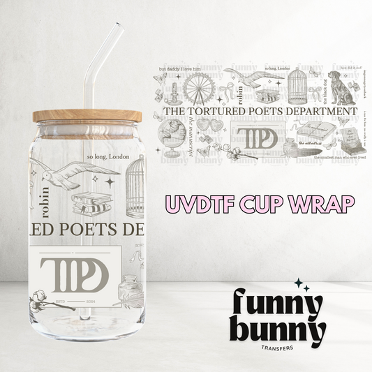 Poet Set List - 16oz UVDTF Cup Wrap